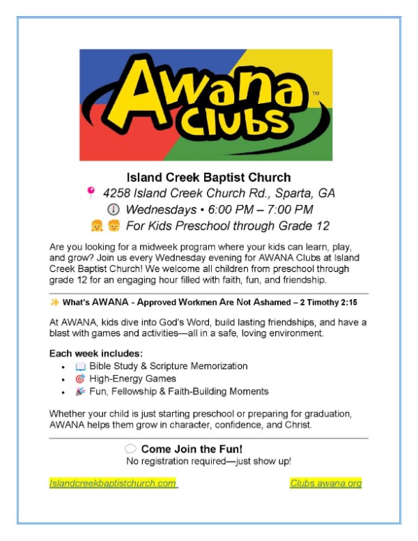 Featured Item AWANA Clubs-Wednesdays